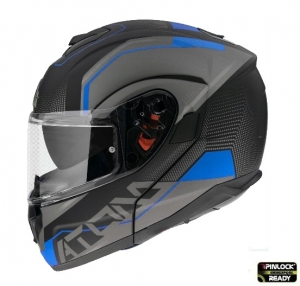 Capacete modular MT Atom SV Quark A7 azul mate Pinlock pronto - Azul mate, XS (53/54cm)