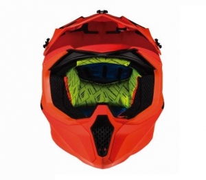 Capacete off-road para motocicleta MT Falcon Karson F3 laranja fluor mate - Laranja mate, S (55/56cm)