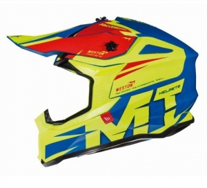 Capacete off-road para motocicleta MT Falcon Weston C1 amarelo fluorescente - Amarelo fluorescente, XS (53/54cm)