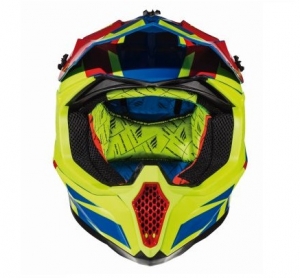 Capacete off-road para motocicleta MT Falcon Weston C1 amarelo fluorescente - Amarelo fluorescente, XS (53/54cm)