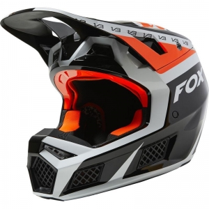 CAPACETE V3 RS DVIDE, ECE [PRETO/BRANCO/LARANJA]: Tamanho - XL