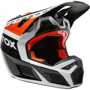 CAPACETE V3 RS DVIDE, ECE [PRETO/BRANCO/LARANJA]: Tamanho - XL