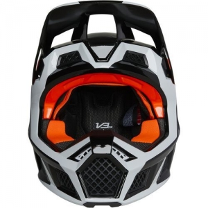 CAPACETE V3 RS DVIDE, ECE [PRETO/BRANCO/LARANJA]: Tamanho - XL