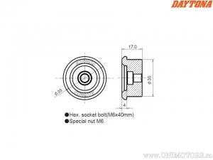 Capete ghidon aluminiu universal interior 13.5-19mm - Daytona