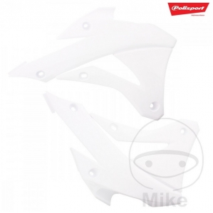 Carénage de radiateur blanc Polisport - Kawasaki KX 85 I C 17/14 pouces ('14-'19) / Kawasaki KX 85 II D 19/16 pouces ('14-'19) 