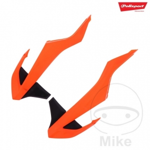 Carénage Radiateur Orange Fluorescent et Noir - Polisport - KTM EXC 250 TPI ('18-'19) / KTM EXC 250 TPI Sixdays ('18-'19) - JM