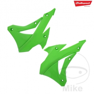 Carénage radiateur vert Polisport - Kawasaki KX 85 I C 17/14 pouces ('14-'19) / Kawasaki KX 85 II D 19/16 pouces ('14-'19) - JM