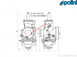 Carburateur CP 2T (diameter 15mm) - 2011500 - Polini