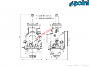 Carburateur CP 2T (diameter 17,5mm) - 2011702 - Polini