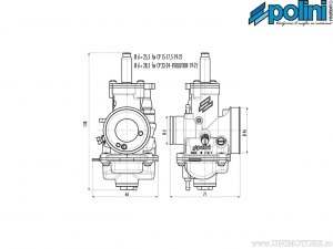 Carburateur Polini CP 19 - inlaatleiding handleiding - Polini