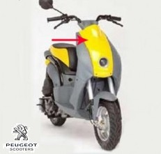 Carena anteriore superiore originale - gialla - Peugeot Ludix 10 One / Ludix 14 Classic 2T 50cc - Peugeot