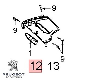 Carena laterala fata dreapta originala - albastra - Peugeot Speedfight / Speedfight 2 / WRC / X-Race 2T 50-100cc - Peugeot