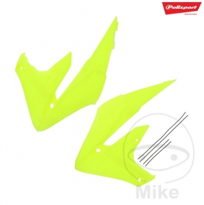 Carena radiatore gialla fluorescente Polisport - Yamaha YZ 250 F 4T ('19) / Yamaha YZ 450 F ('18-'19) - JM