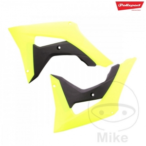 Carena radiatore giallo fluorescente nero Polisport - Honda CRF 250 R ('18-'19) / Honda CRF 450 R ('17-'19) - JM