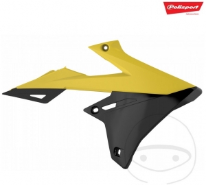 Carene radiador amarelo preto Polisport - Suzuki RM-Z 450 ('18-'19) - JM