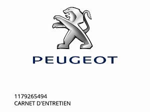 CARNET D\'ENTRETIEN - 1179265494 - Peugeot