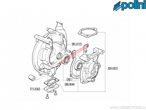 Carter moteur (1700200) - Gilera Citta 50 AIR 2T (1982-2002) / Piaggio Boss 50 AIR 2T ('88-'89) - Polini