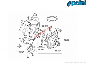 Carter motor (1700210) - Piaggio Grillo 50 AIR 2T ('89) / Si Mix 50 AIR 2T ('99-'01) - Polini