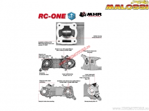 Carter motor complet MHR RC-One (motor Piaggio) - Aprilia SR (carburator) 50 2T LC 2004-> (Piaggio) - Malossi