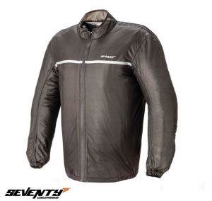 Casaco de chuva impermeável para motociclistas masculinos, modelo Seventy SD-A3, cor: preto