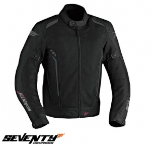 Casaco de motocicleta feminino Touring verão modelo Seventy SD-JT36 cor: preto/cinza - Preto/cinza, S