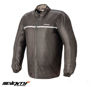 Casaco (jaqueta) de motocicleta para mulheres à prova de chuva modelo Seventy SD-A4, cor: preto - preto, XL