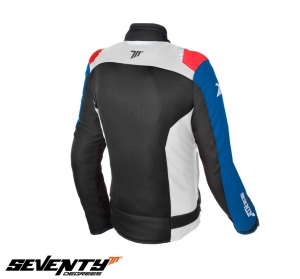 Casaco (jaqueta) feminino Racing de verão modelo Seventy SD-JR50 cor: preto/vermelho/azul - Preto/vermelho/azul, XS (53/54cm)