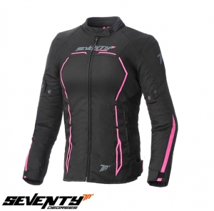 Casaco (jaqueta) feminino Racing Seventy verão/inverno modelo SD-JR67 cor: preto/rosa