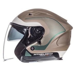 Casca open face motociclete MT Avenue SV Crossroad alb/gri lucios (ochelari soare integrati)