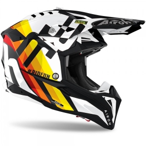 Casco Airoh Aviator 3 Rainbow bianco lucido: Taglia - L