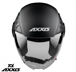 Casco Axxis modelo Metro A1 negro mate (cara abierta)