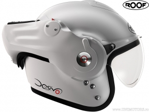 Casco de moto Roof Desmo Matt Silver-White (plateado-blanco mate)