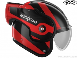 Casco de motocicleta Roof New Boxxer Fuzo Negro-Rojo (negro-rojo) - Roof