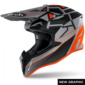 Casco enduro/cross MX Airoh - WRAAP MOOD ORANGE MATT: Taglia - S