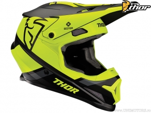 Casco Enduro / Cross Sector Split (Nero Opaco / Giallo Opaco) - Thor