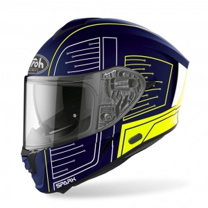 Casco Integral Airoh Spark Circuit Azul Mate: Talla - S