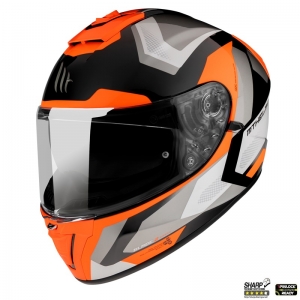 Casco integral MT Blade 2 SV Finishline D4 naranja fluorescente brillante (visor solar integrado)