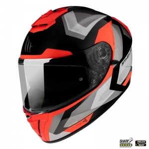 Casco integral MT Blade 2 SV Finishline D5 rojo brillante (visor solar integrado)