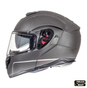 Casco integrale modulare per motociclette MT Atom SV, finitura titanio opaco, pronto per Pinlock - Titanio opaco, XL (61/62cm)