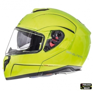 Casco integrale modulare per motociclette MT Atom SV, giallo fluorescente lucido, pronto per Pinlock - Giallo fluorescente lucid