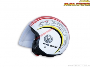 Casco Jet (XS) - Blanco Brillante - Malossi