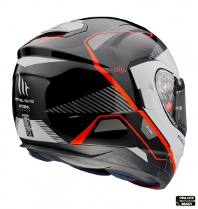 Casco Modular MT Atom SV Open B5 Rojo Fluorescente Brillante Listo para Pinlock - Rojo Fluorescente Brillante, XS (53/54cm)