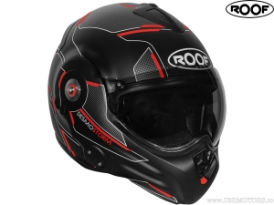 Casco moto Roof Desmo Storm Matt Black-Titan-Red (nero-titanio-rosso opaco) - Roof