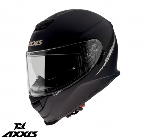 Casque Intégral Axxis modèle Eagle SV A1 Noir Mat (visière solaire intégrée) - Noir Mat, L (59/60cm)