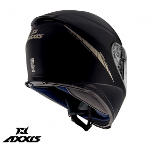 Casque Intégral Axxis modèle Eagle SV A1 Noir Mat (visière solaire intégrée) - Noir Mat, L (59/60cm)