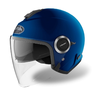 Casque jet (ouvert) Helios bleu mat: Taille - MC