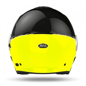 Casque jet (ouvert) Helios Fluo Noir/Jaune Brillant: Taille - MC