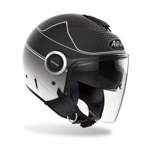 Casque jet (ouvert) Helios Map noir mat: Taille - MC