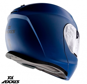 Casque modulaire Axxis modèle Gecko SV A7 bleu mat (visière solaire intégrée)