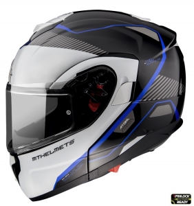 Casque modulaire MT Atom SV Open B7 bleu brillant prêt pour Pinlock